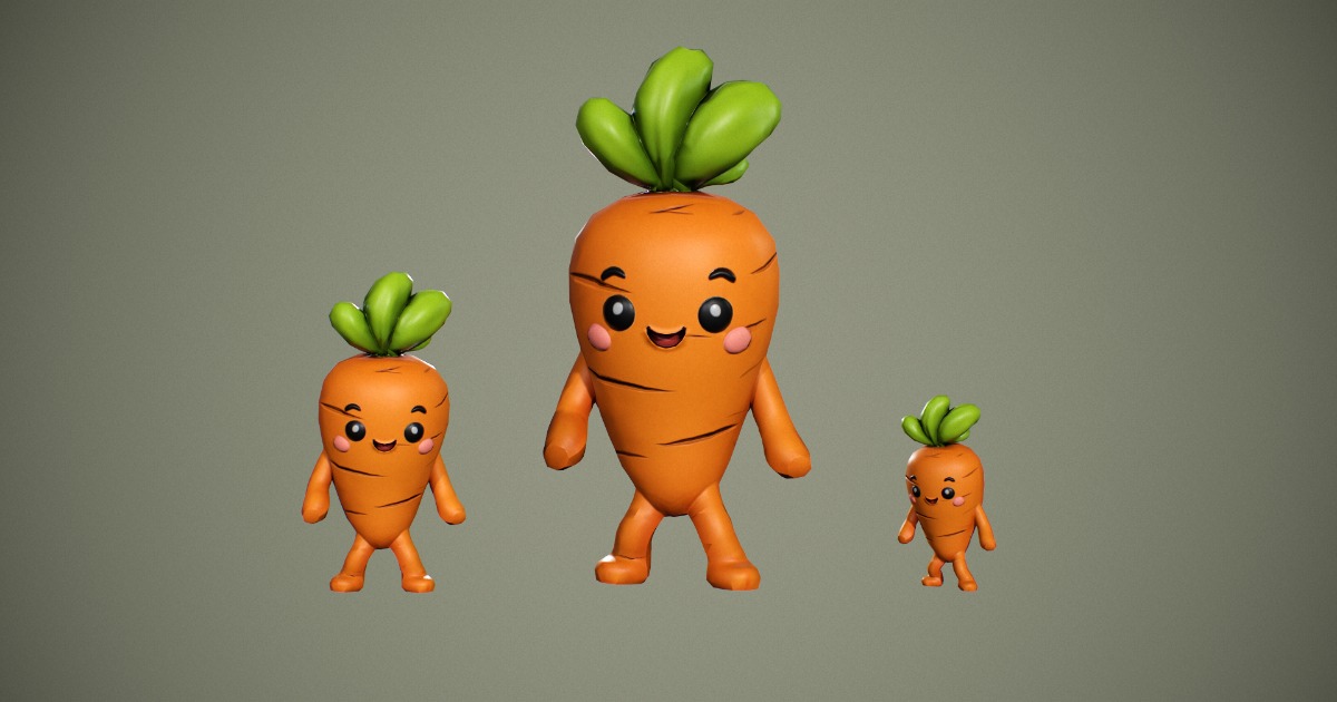 Cute Carrot Character