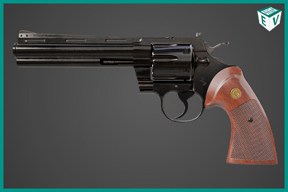 Revolver 05 Black With Bullet URP HDRP Textures