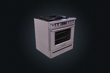Stove V1 – Kitchen Appliance | Game Ready PBR | Built-In & URP Compatible