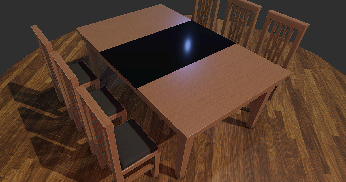 Unity Light Table PBR Dining Table And Chair | 3D Furniture | Unity Asset Store