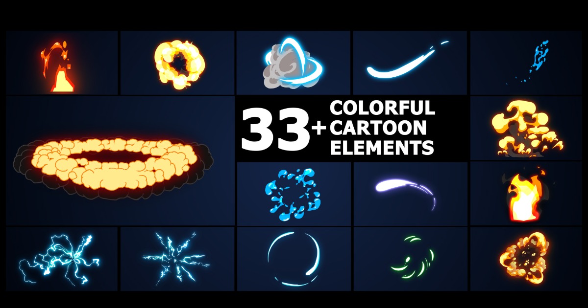 Colorful Cartoon Elements | 2D Textures & Materials | Unity Asset Store