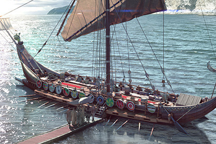 Dromon Galleon Sail Ship - 3D Model