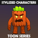 Animated Cartoon Jungle Monster| 9 Animations + Matcap Toon Shader