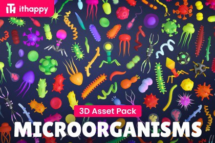 Microorganisms - Low Poly 3D Models