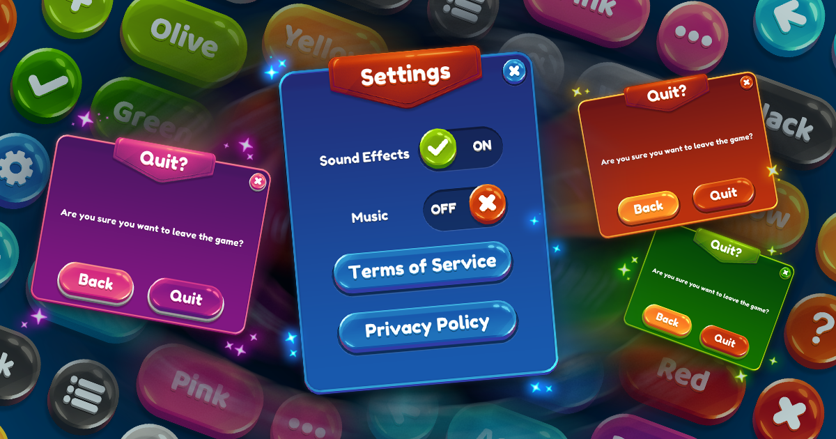 GUI Kit - Juicy Rainbow | 2D GUI | Unity Asset Store
