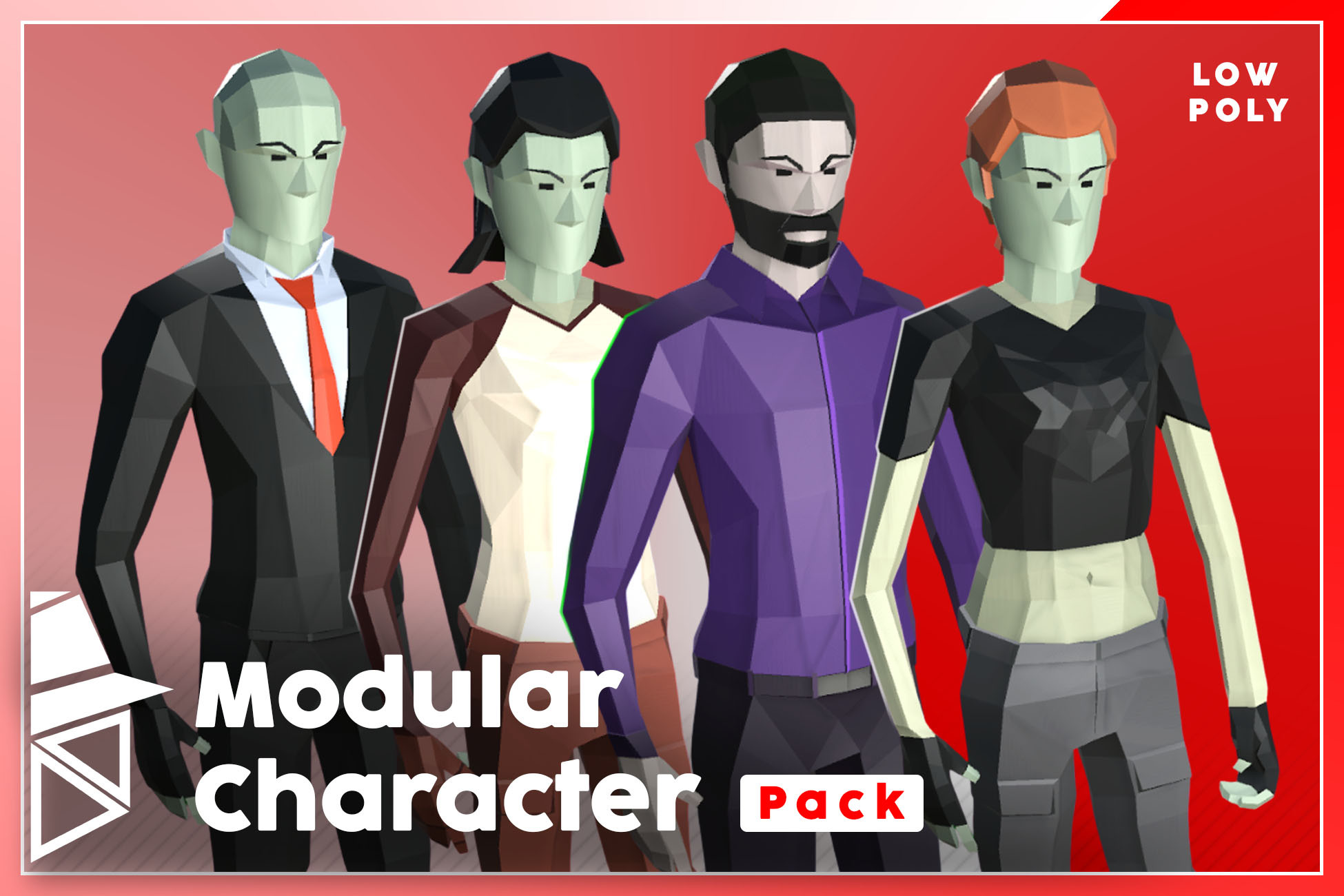 Low Poly Modular Character Pack by MR POLY