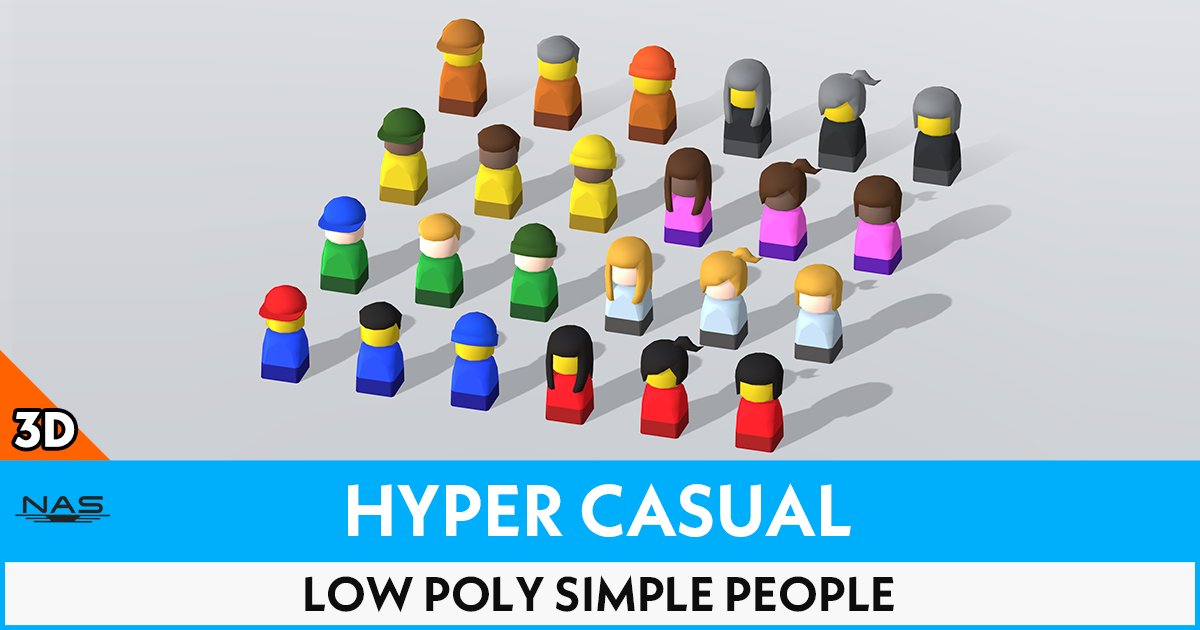 HYPER CASUAL LOW POLY SIMPLE PEOPLE | 3D Characters | Unity Asset Store