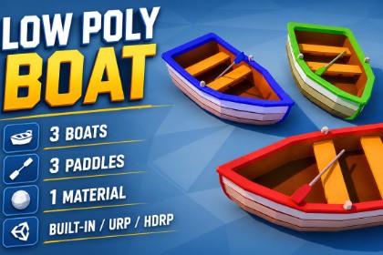 Low Poly Boat - Mini World Studio