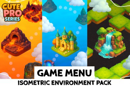 Game Menu UI Isometric Environment Pack 01