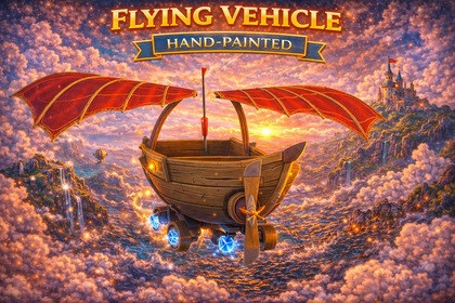 Flying Vehicle Hand-Painted