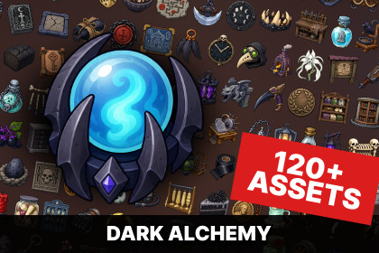 Dark Alchemy Witchcraft Occult Ritual Necromancy Icons Pack
