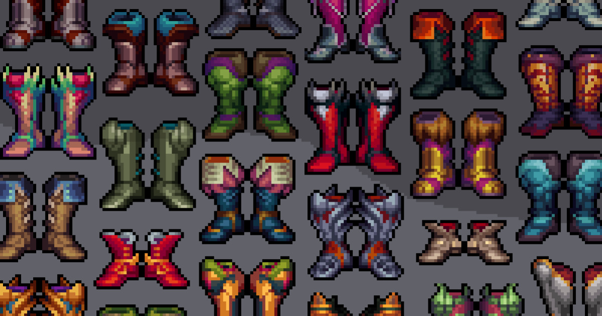 Pixel Boots Pack 1 | 2D Icons | Unity Asset Store