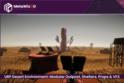 URP Desert Environment: Modular Outpost, Shelters, Props & VFX