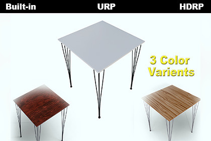 Square Cafe Table with Metal legs 3 Package