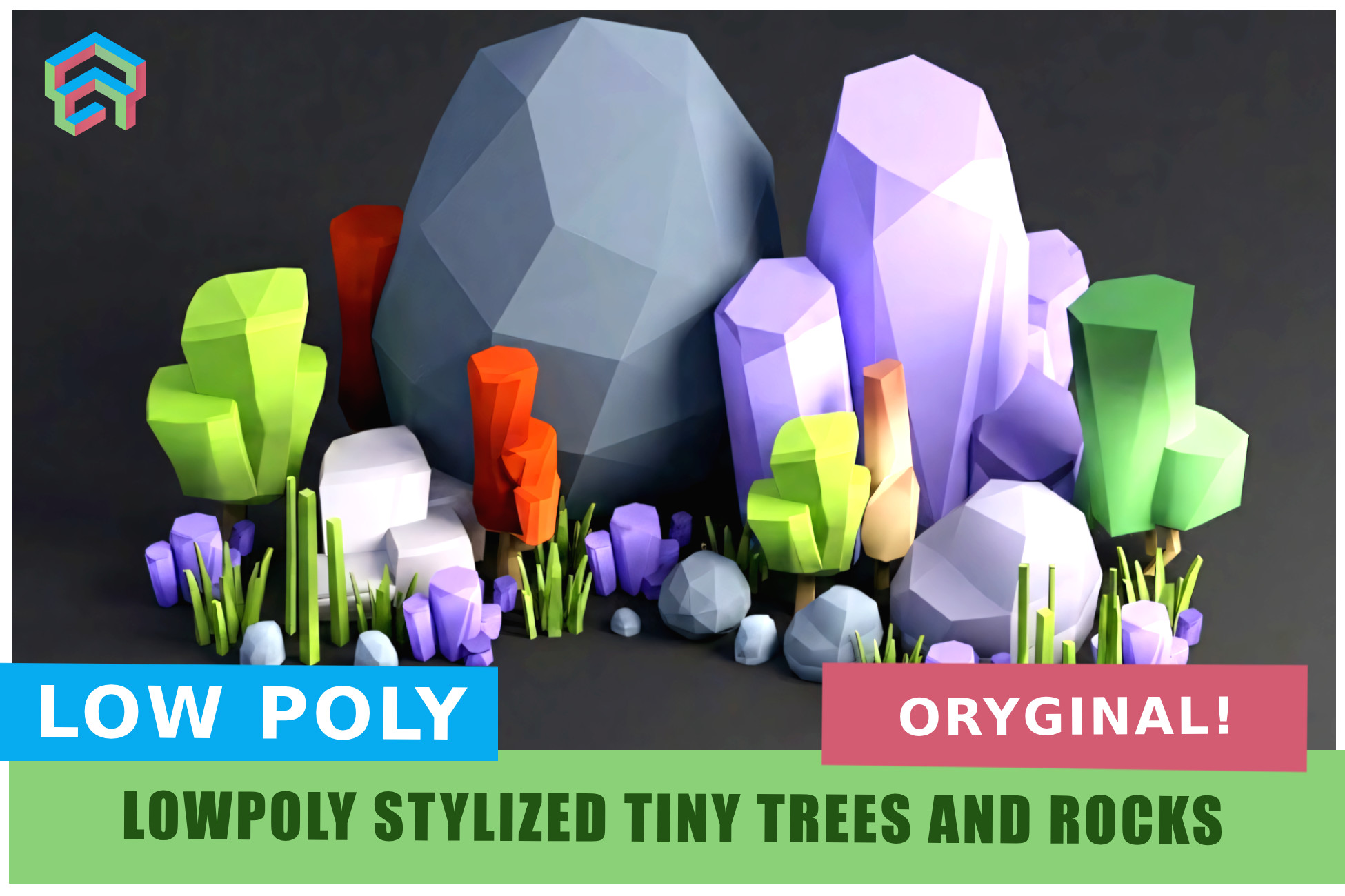 Low Poly Trees & Rocks : TinyNature Free