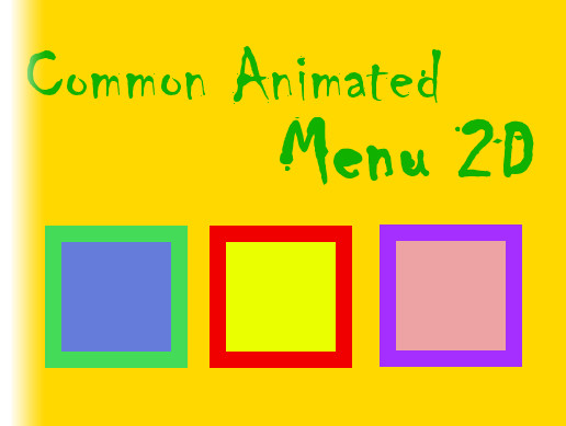 Common Animated Menu 2D | GUI Tools | Unity Asset Store