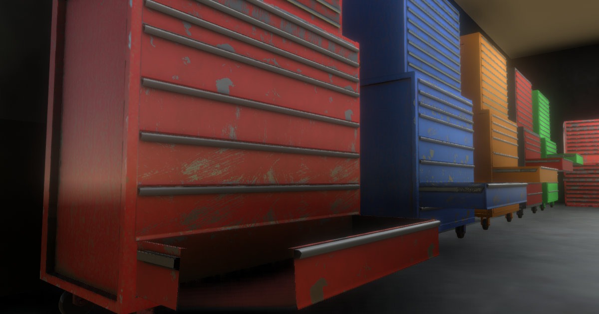 Unity Tool Box Modular Mechanic Toolbox – Rolling Garage Tool Chest with Variants | 3D ...