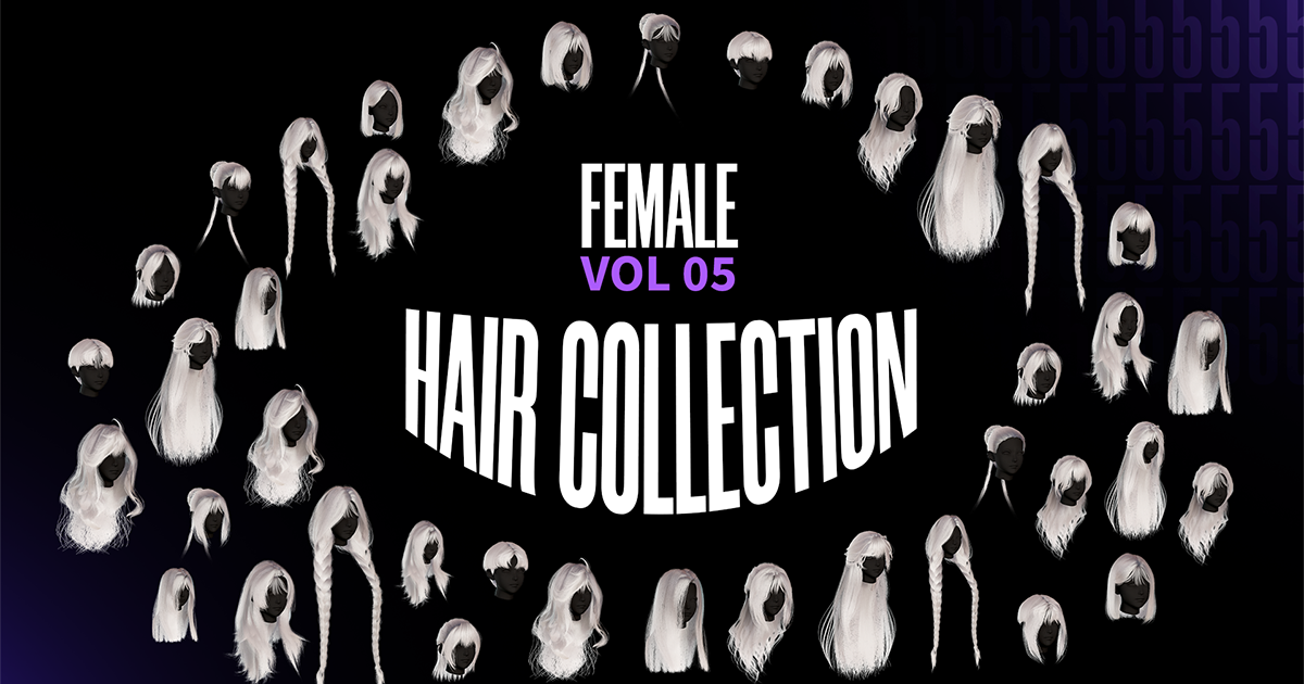 Female Hair Collection vol 05 | Characters | Unity Asset Store