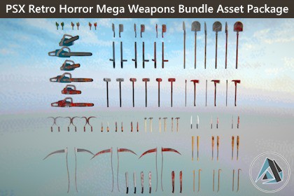 PSX Retro Horror Mega Melee Weapons Bundle Asset Package