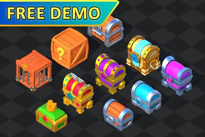 Stylized 3D Animated Chests – FREE Demo