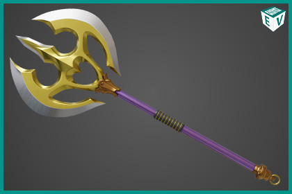 Battle Axe 06 Gold URP HDRP Textures