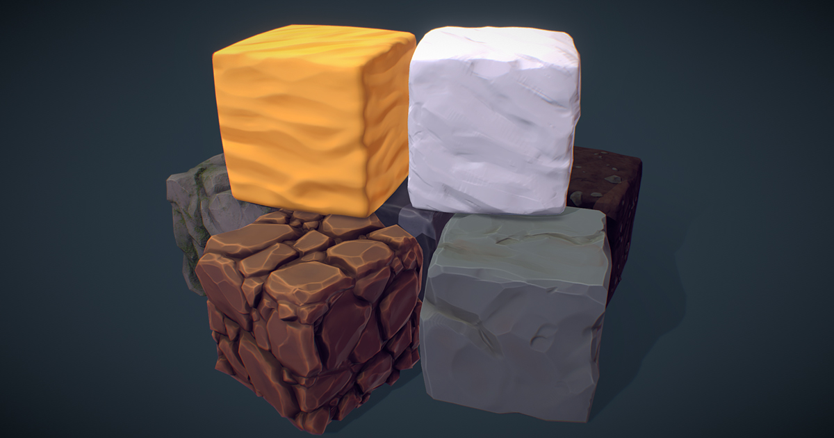 Cube Bundle - PBR Handpainted Series | 3D Environments | Unity Asset Store