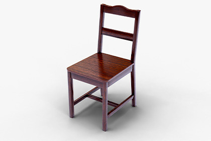 Elegant Wooden Chair – Realistic Furniture 3D Model