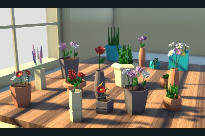 Cozy Garden & Interior Flowers - 50+ Potted Plants (Low Poly)