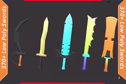 Low Poly Sword Library – 370+ Models