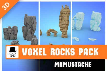 Voxel Rocks & Cliffs Pack