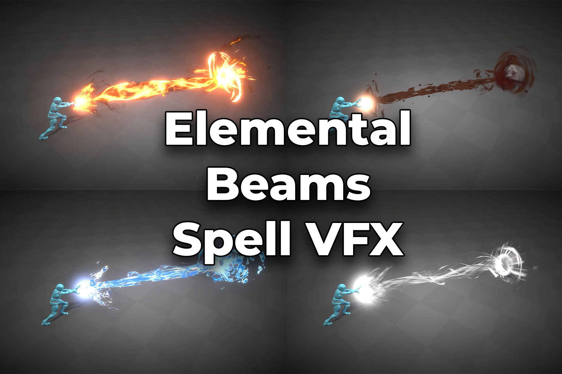 Elemental Effect Types Elemental Beams Spell Effects VFX | 符文 | Unity Asset Store