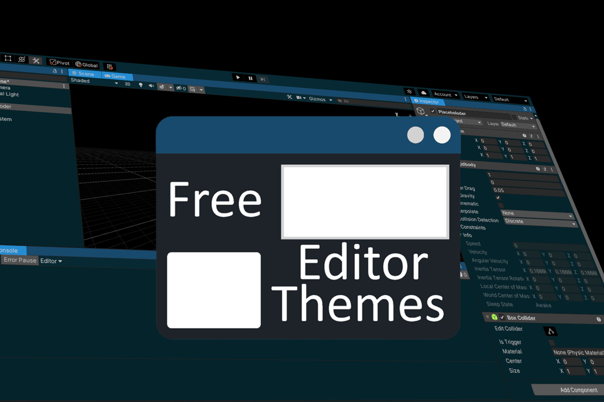 Editor Themes Plugin FREE | GUI Tools | Unity Asset Store
