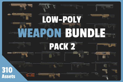 Low Poly Weapon Bundle Pack 2
