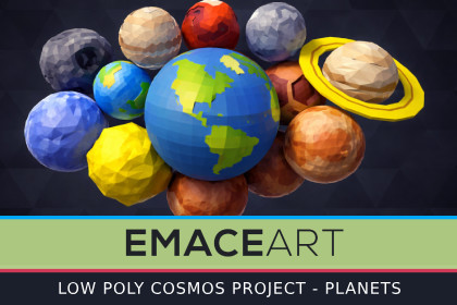 CosmoKit: Stylized Low Poly Planets