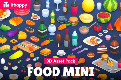 Food Mini - Low Poly 3D Models Pack