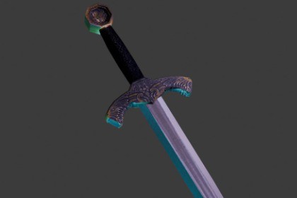 3D Low Poly Dagger