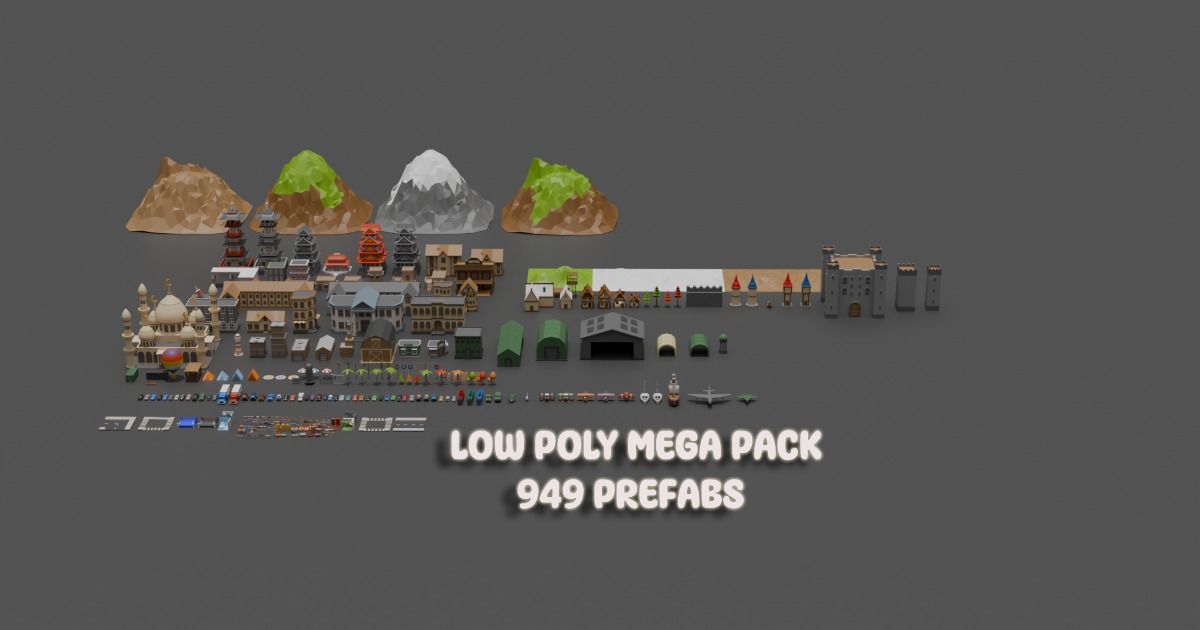 Low Poly Mega Pack | 3D Props | Unity Asset Store