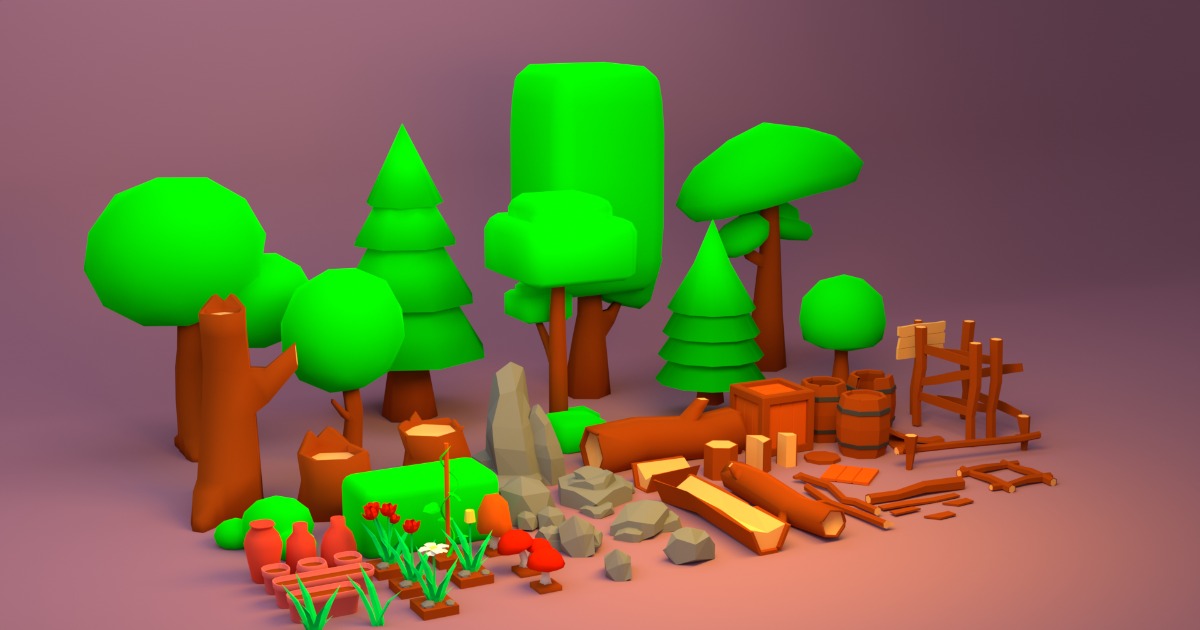3D Low Poly Garden | 3D Environments | Unity Asset Store