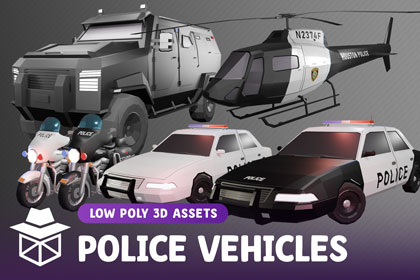 Police Vehicle Pack - Low Poly Style