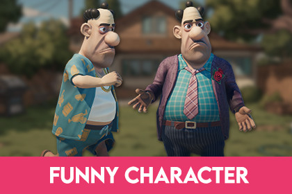 Stylized Funny Male Character