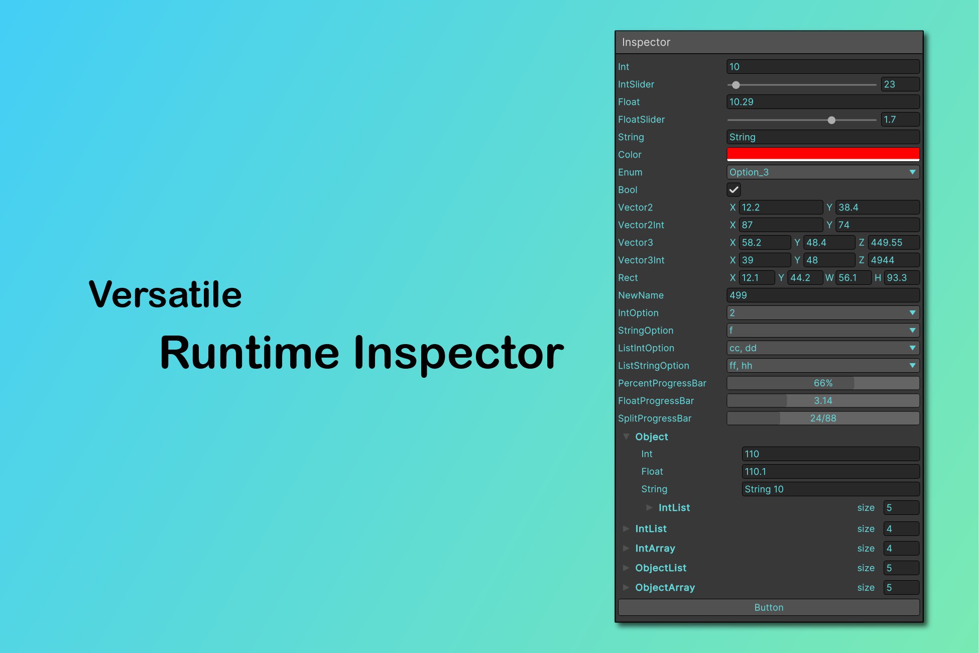 Versatile Runtime Inspector | GUI Tools | Unity Asset Store