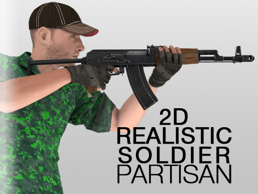 2D Realistic Soldier - Partisan | 2D Characters | Unity Asset Store