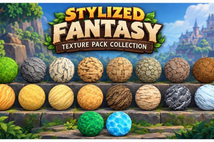Stylized Worldcraft – Stylized Nature Terrain Texture Collection Pack