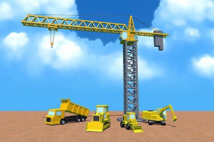 MAR-Low Poly Construction Heavy Equipment Pack