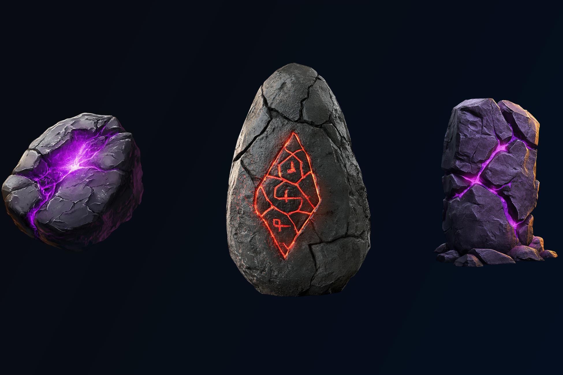 NHC - Radiant Rune Shards | 2D Icons | Unity Asset Store