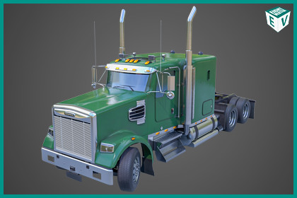 Heavy Truck Chassis 07 Green URP HDRP Textures