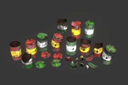 3D Oil Barrels