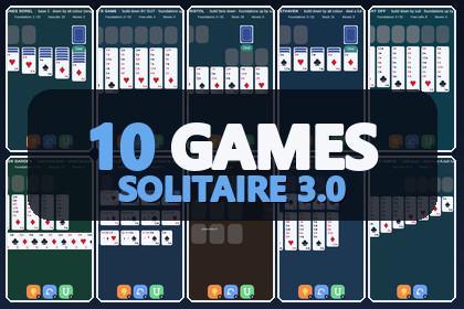 Mini Game Templates Solitaire 3.0 - 10 Solitaire Starters for Unity