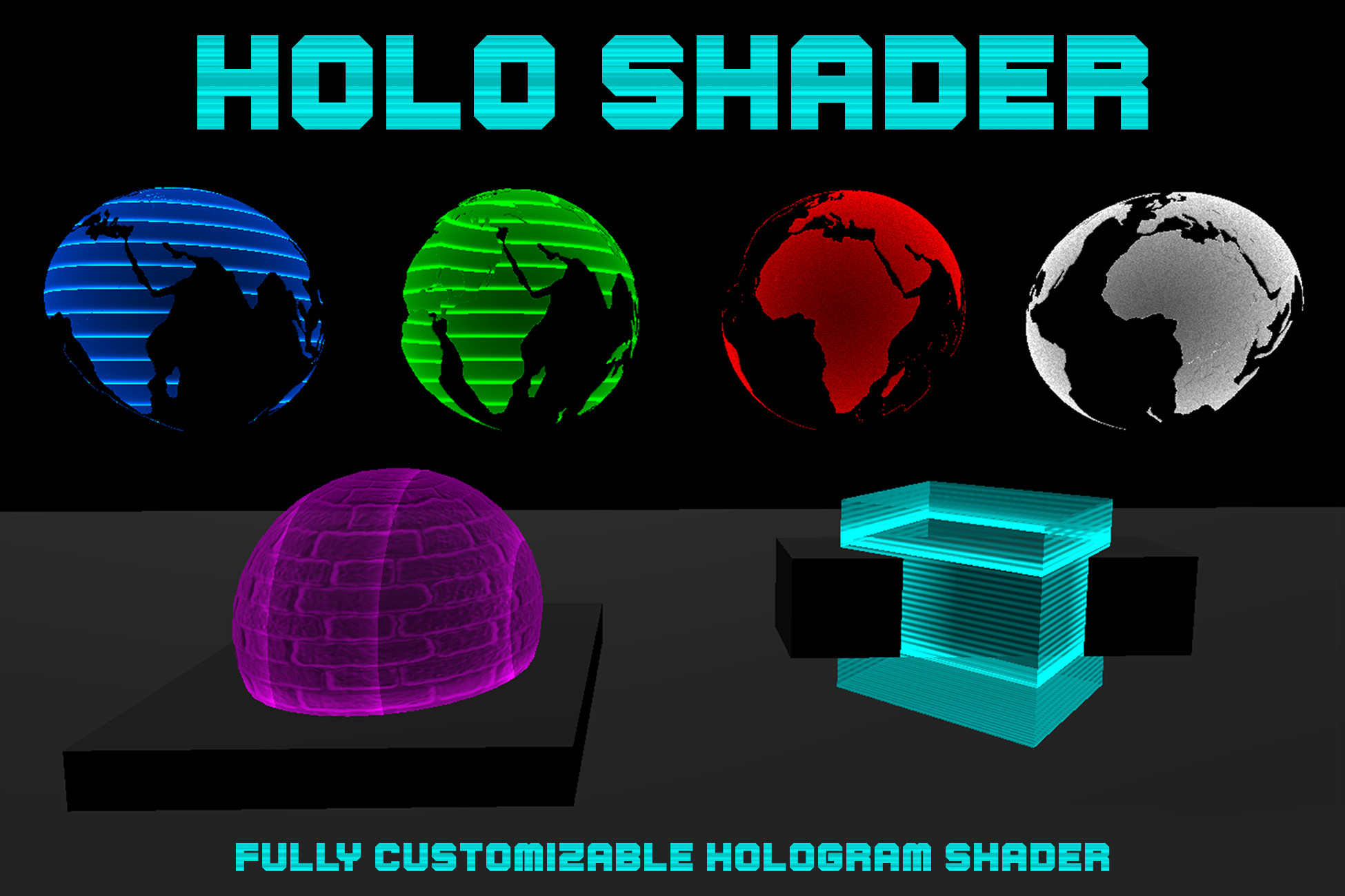 Holo Shader VFX Shaders Unity Asset Store
