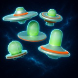 Low Poly Modular UFO Pack